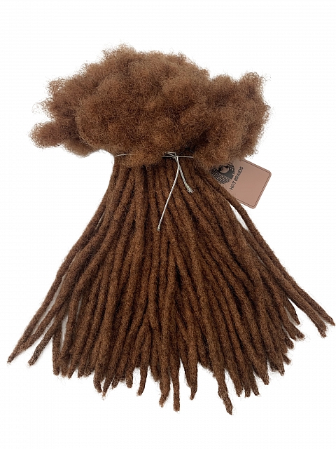 #30 Caramel Brown Standard Human Hair Loc Extensions