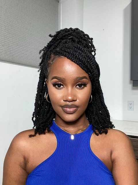 Jet Black-Tight Afro Kinky - Bulk Human Hair - Dreadlocs/Twists