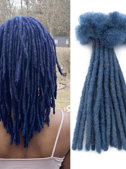 Natural Human Afro Kinky Locs Extension 100% Human Hair Extension Soft Regular Dread Handmade Locs