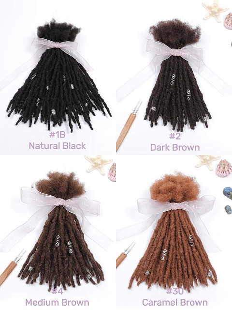 Textured Interlocked Human Hair Loc Extensions
