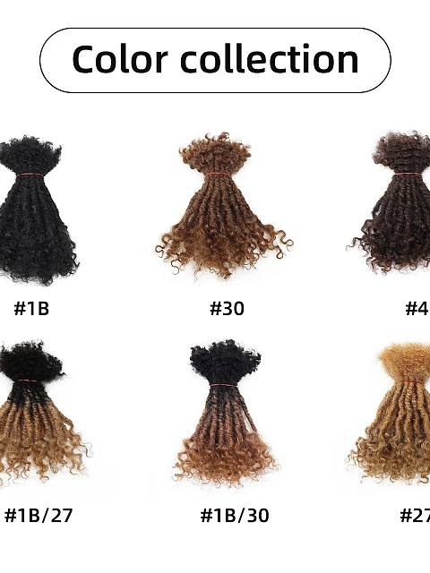 100%  Human Hair Curly Loc Extensions Natural Look Hairstyles Lisa Locs Extensions for Black Women