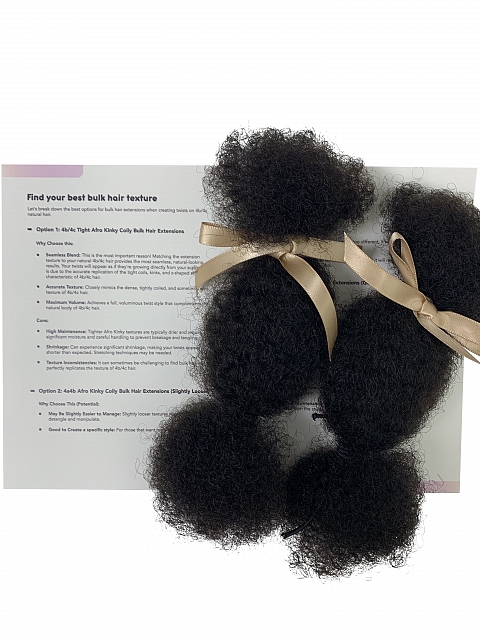 Hair Texture Sample-4b4c Tight Afro Kinky Coily