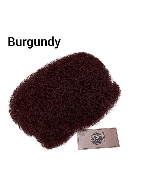 Burgandy-Tight Afro Kinky - Bulk Human Hair - Dreadlocs/Twists