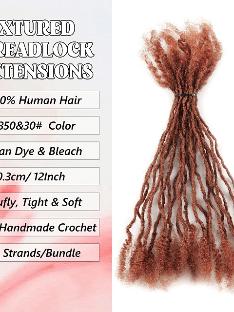 100% Human Hair 350&30# Sister Locks Extensions With s Soft Interlocs for Crochet