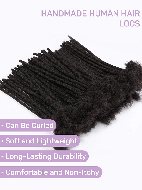 Natural Black Standard Original Human Hair Loc Extensions