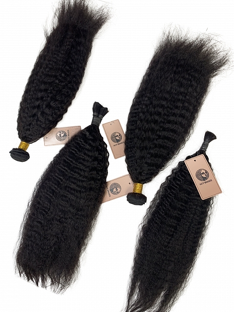 Kinky Straight -Reusable The Hybrid Glam Kit-Braiding w/ Weft Hair Combo