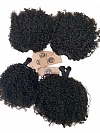 3c4a Exotic Kinky Coily -Reusable The Hybrid Glam Kit-Braiding w/ Weft Hair Combo