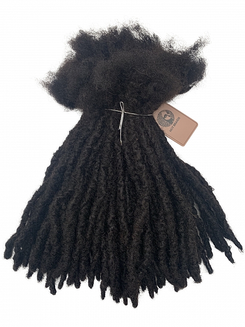 Textured Interlocked Human Hair Loc Extensions