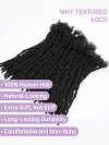 Textured Human Hair Loc Extensions, Natural Black