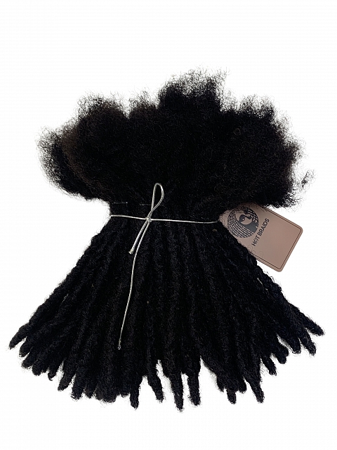 Textured Interlocked Human Hair Loc Extensions