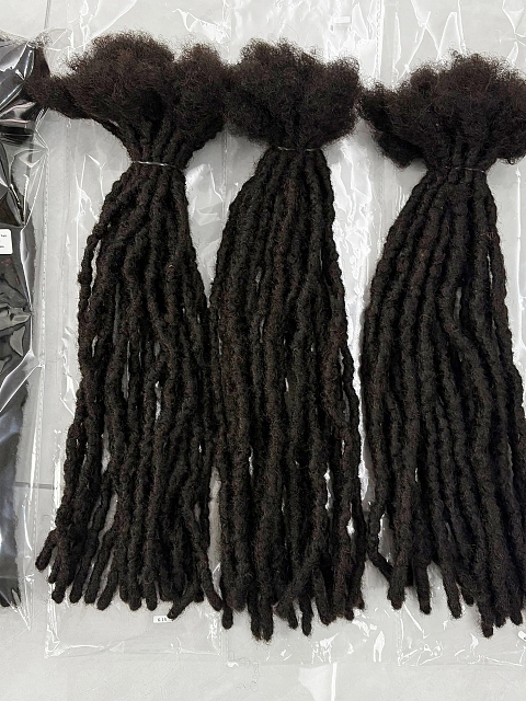 Wholesale Dreads Interlock Textured Locs Extensions Human Hair Microlocks Sisterlocks Extensions