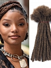 HOT Selling #8 Brown Color Human Hair Dreadlock Extension Bleached Tip Handmade Permanent Locs Hair Extensions