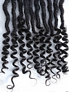 Pre-Looped Human Hair Loc Extensions With Curly Ends