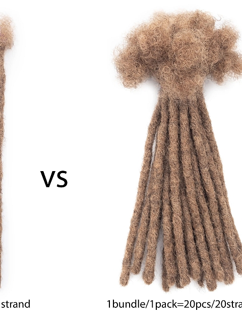 #30 High Quality Raw Virgin Unprocessed Human Hair Locs Extensions Soft and Tight Dread Lock Hair Extensions