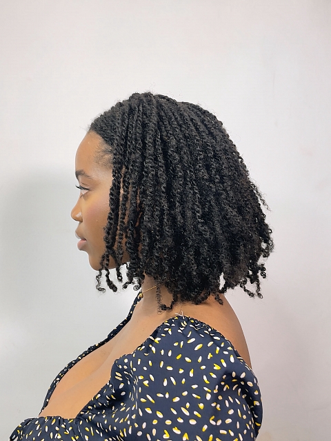 Natural Black-Tight Afro Kinky - Bulk Human Hair - Dreadlocs/Twists
