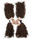 Light Medium Brown -3a3b Texture-Exotic Natural Curly -Reusable The Hybrid Glam Kit