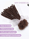#4 Medium Brown Standard Human Hair Loc Extensions