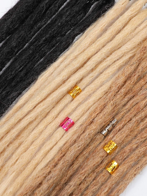 Loop Top Straight Human Hair Dreadlock Extensions