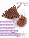 Textured Caramel Brown Human Hair Loc Extensions