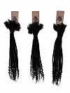 Standard Human Hair Loc Extensions With Curly Ends Natural Black