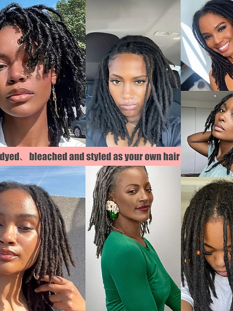 Handmade Interlocs Virgin Human Hair Dreadlocks Wholesale Price Manufacturer Customizable Human Hair Extension