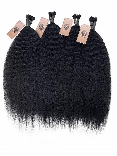 Kinky Straight - Bulk Human Hair - Loose/Braids