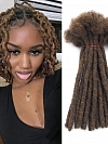 HOT Selling #8 Brown Color Human Hair Dreadlock Extension Bleached Tip Handmade Permanent Locs Hair Extensions