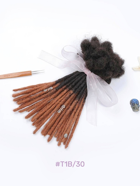 Ombre Standard Human Hair Dreadlock Extensions