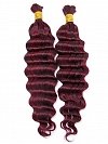99J and Burgundy Mix Deep Wave - Bulk Human Hair - Loose/Braids