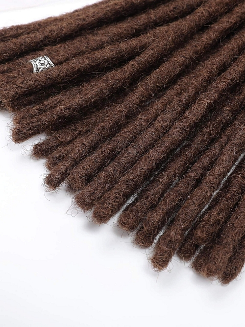 #4 Medium Brown Standard Human Hair Loc Extensions