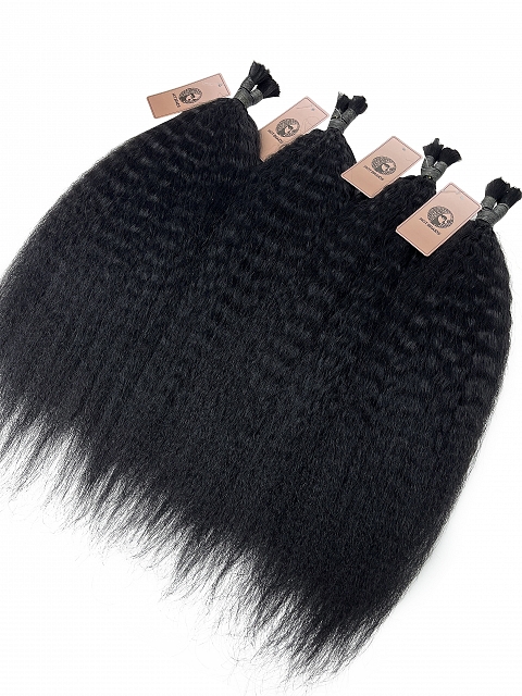 Kinky Straight - Bulk Human Hair - Loose/Braids