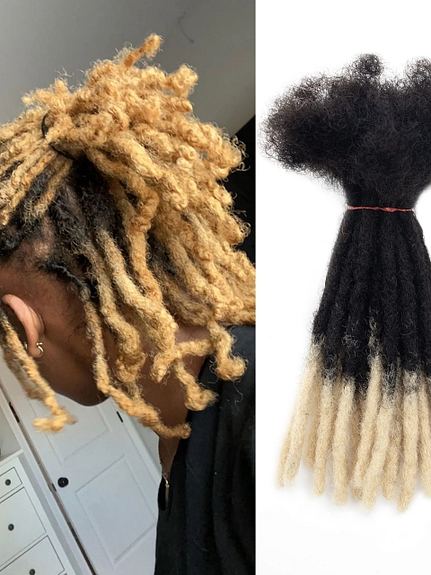 1B/613 Dreads Hot Sale Dreadlocks Ombre Dreadlock Extensions Afro Kinky Locs Human Hair Natural for Men