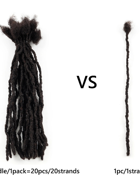 Wholesale Dreads Interlock Textured Locs Extensions Human Hair Microlocks Sisterlocks Extensions