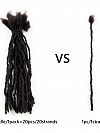 Wholesale Dreads Interlock Textured Locs Extensions Human Hair Microlocks Sisterlocks Extensions