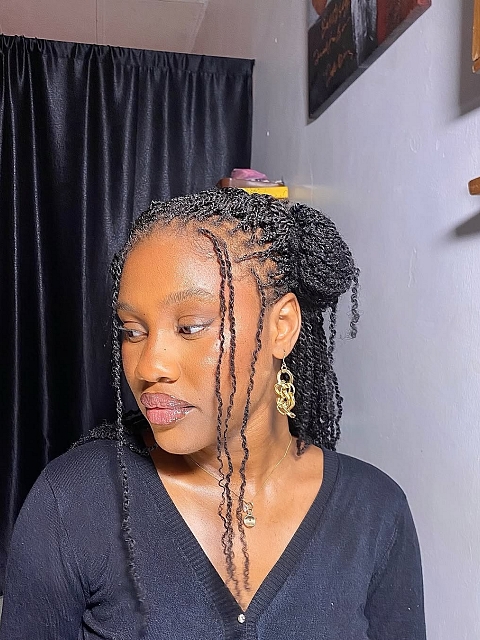 #1B-Off Black-Tight Afro Kinky - Bulk Human Hair - Dreadlocs/Twists