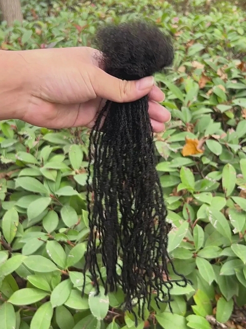 HOT Selling #8 Brown Color Human Hair Dreadlock Extension Bleached Tip Handmade Permanent Locs Hair Extensions