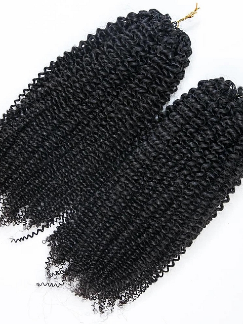 Hand Made Kinky Curly Crochet Human Hair Extension Home Hotbraids