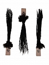 Standard Human Hair Loc Extensions With Curly Ends Natural Black