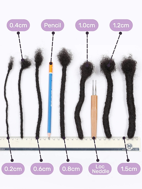 Natural Human Afro Kinky Locs Extension 100% Human Hair Extension Soft Regular Dread Handmade Locs