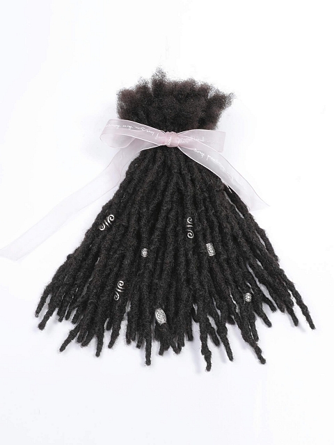 Textured Interlocked Human Hair Loc Extensions