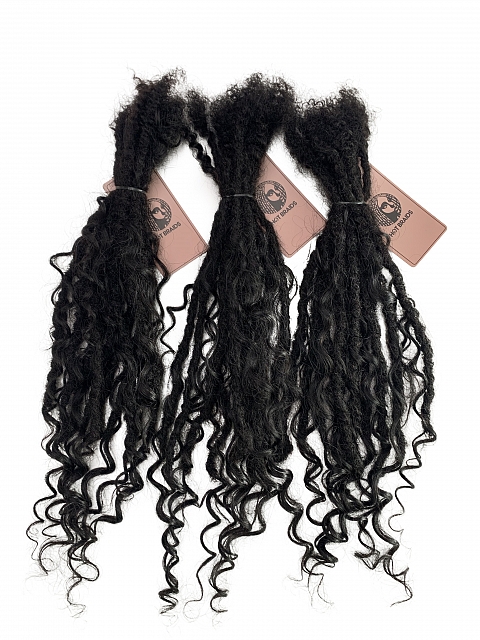 Goddess Human Hair Loc Extensions Natural Black