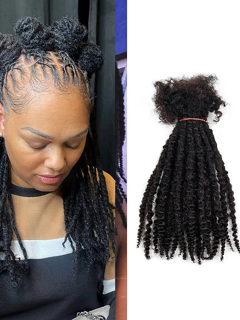 Fashion Extensions 100% Human Hair Dreadlocks Curly End Not Easy Break Texture Locs for Rock&Roll