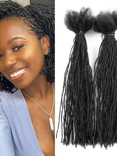 Wholesale Factory Direct  Micro Locs Real Human Hair Dreadlocks Extension Loc Extensions Dreadlock Naturel