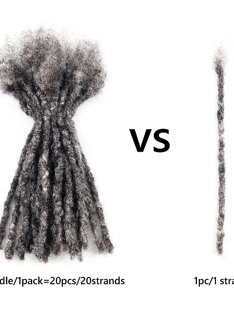 Handmade Interlocs Virgin Human Hair Dreadlocks Customizable Human Hair Extension