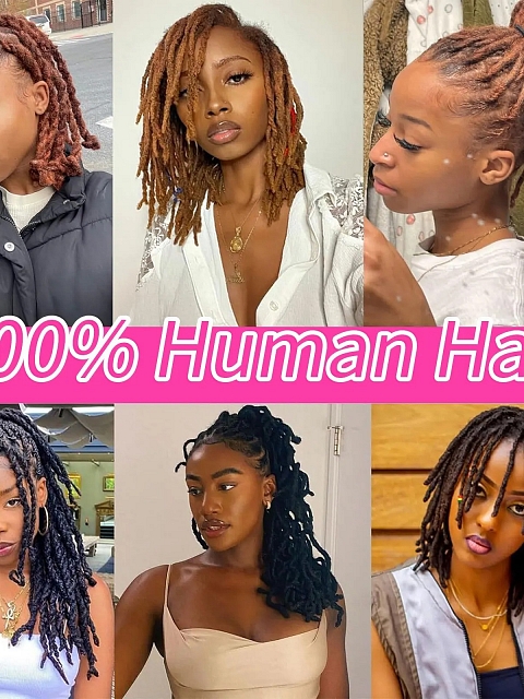 Light Grey Whosale Human Hair Locs Extensions Dreadlocks Extensions Full Handmade Human Hair Extensions