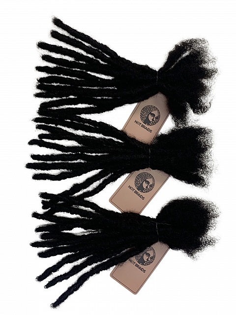 Textured Interlocked Human Hair Loc Extensions