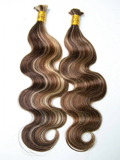 Mix Color Body Wave-Bulk Human Hair-Loose/Braids