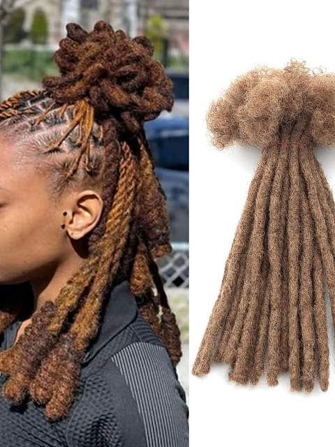 #30 High Quality Raw Virgin Unprocessed Human Hair Locs Extensions Soft and Tight Dread Lock Hair Extensions