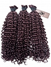 Dark Burgundy Semi Curly - Bulk Human Hair - Loose/Braids