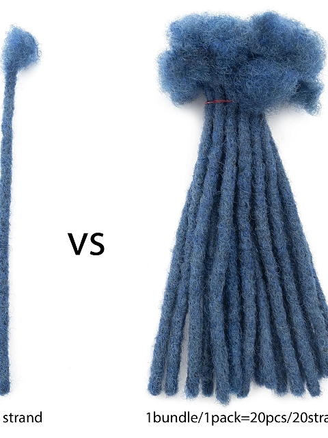 Natural Human Afro Kinky Locs Extension 100% Human Hair Extension Soft Regular Dread Handmade Locs